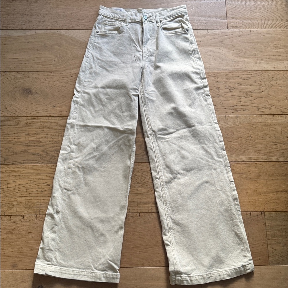 Gap High Rise Stride Wide-Leg Jeans in Pebble - Picture 6 of 10
